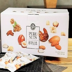 [파파퐁퐁] 프리미엄 순수견과 퓨어넛츠 선물세트 /본사직송 에코밀 하루견과 견과류, 90봉