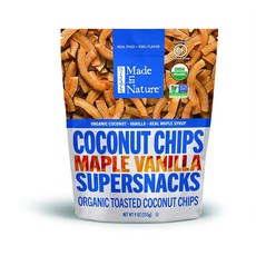 Made In Nature 유기농 메이플 바닐라 코코넛칩 9온스 255g, 1개