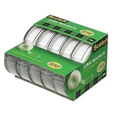 3M 스카치 매직 테이프 오피스팩 12mmx11M 104A-5 박스테이프 박