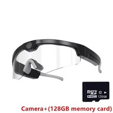 카메라 안경 스마트 블루투스 스포츠 사진 4K HD 운전 녹음기 음악 감상 및 통화, 1개, 2) with 128G card