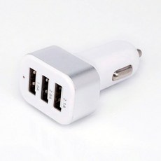 비디오테이프복원 3개의 USB 항구를 위한 역광선을 가진 차 충전기 DC 12 V/24 V 담배 점화기 소켓에 접합, 06 Silver, 1개