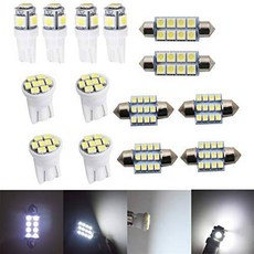 14X 화이트 LED 라이트 인테리어 패키지 키트 호환 T10& 31mm 맵 돔+ 특허, 상세내용참조