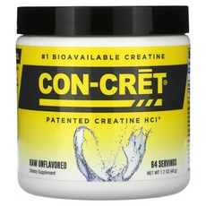 Con-Cret 크레아틴 HCl 무맛 1.69 oz (48.0 g), 1개, 1개, 48g
