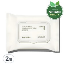 이니스프리 올리브 리얼 클렌징 티슈, 30매입, 2개