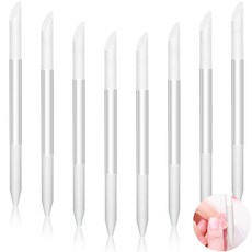 3 Pieces Glass Cuticle Pusher Cuticle Remover Glass Nail File Dual Ended Manicure Pedicure Tools fo, 투명한, 1개 - 다이소큐티클리무버