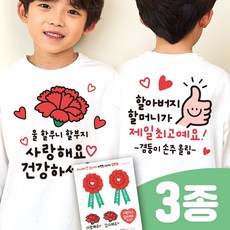 3초 투명 일회용 의류스티커 스승의날 어버이날 어린이집 이벤트(3종SET), 1세트, 05. 할머니할아버지 1번(투명)