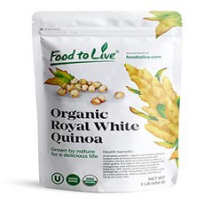 Organic Royal White Quinoa 1 Pound - Whole Grain 유기농 로얄 화이트 퀴노아 1파운드 - 통곡물 유전자 변형 성분 없음 코셔 생, 1개, 453.59g