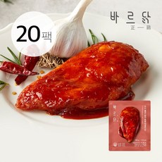 바르닭 소스품은 닭가슴살 떡볶이맛, 100g, 20팩