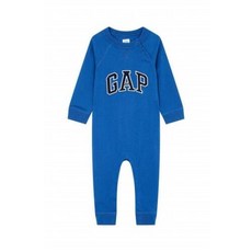 GAP Kids 베이비 남아 로고 패치 래글런 올인원 바디수트블루