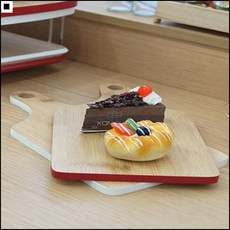 화이트라인 방송촬영소품 주방용품 조리학원 원목손잡이도마 사각손잡이도마, 화이트