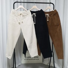 예담 세상편한 배기핏 스판밴딩 골덴 코듀로이 여성 바지 빅사이즈