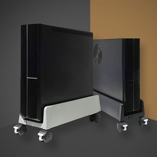 브린코 컴퓨터 본체선반 슬림 데스크탑 받침대, 1개, 블랙