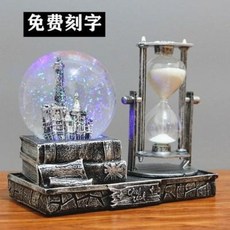 미니어처 앤틱 캐릭터 관람차 나무 오르골 음악박스 크리스털 볼 뮤직박스 아이디어 샌드시계, 01 400 골드 플래터