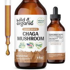 [미국]Wild & Organic유기농 차가 버섯 액체 - 차가 추출물 Non-GMO 4oz, 1개, 696g