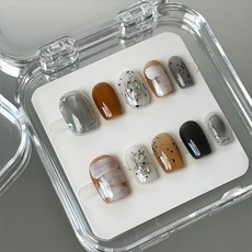 로딩 숏 네일팁 붙이는 네일팁 15타입x10p, XS, 1개, 14타입(10p)
