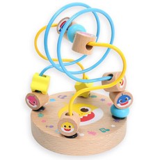 돌아기장난감 원목롤러코스터 구슬 놀이 트랙 21개월 영아 18개월 우드