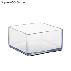 4 개/대 실리콘 패드 투명 테이블과 의자 다리 PVC 캡 라운드 하단 발 커버 미끄럼 방지 가구 바닥 보호대 패드, 50x50mm-정사각형, 4개