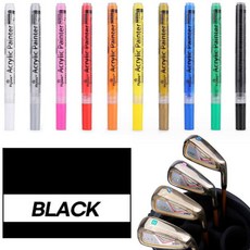 골타 골프채 커스텀 셀프 도색펜 28색상 아이언 드라이버 퍼터 웨지 꾸미기, [GOLF]09-BLACK, 2개