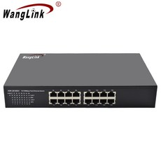 Wanglink 금속 하우징이 있는 이더넷 스틸 쉘 케이스 스위치 허브 네트워크 100m 조 16 포트, 1개, 한개옵션0