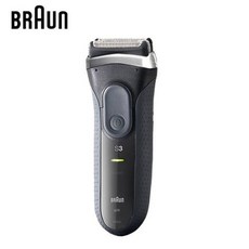 BRAUN 브라운 면도기 날망 면도날 호환용 교체용 Braun 시리즈 3 남성용 전기 면도기 건식 및 습식 면도날 충전식 3000S 3040S 32B 포일, 3000S Silver