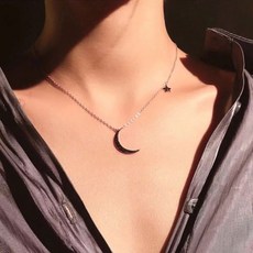 [스몽] 스털링 실버 925 달과별 데일리 목걸이
