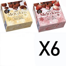 메이지 Melty Kiss 멜티키스 6개세트 일본과자 일본초콜릿 일본간식 meiji, 초콜릿 2개, 초콜릿 2개, 초콜릿 2개, 6개