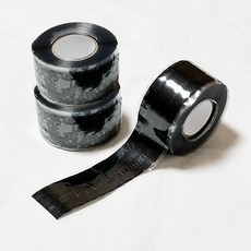 홈콩 매직실리콘 테이프 무점착 방수 누수 보수 2.5cmX3m 3개 1세트, 블랙3개