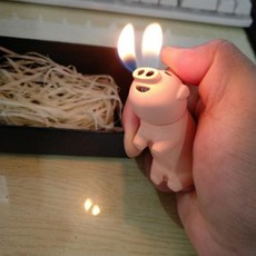 남자 친구 생일 선물 발렌타인 데이 캔들용 라이터, 쌍코출화돼지