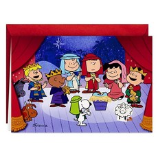 Hallmark 피너츠 크리스마스 카드 네이티비티 페이젼트 홀마크, [미국직배송] Peanuts Nativity Pagea