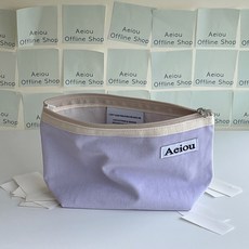 아에이오우 Aeiou Basic Pouch (L size) Very light purple, 1개