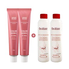 아모스 염색약 잇츠글로우 80ml x2개 산화제포함 새치커버 멋내기, 8YB 황빛 밝은 갈색 (+산화제)