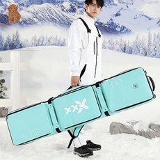 스노우보드휠백 스키 캐리어 부츠 장비 트롤리, 블루 그라비티 탄소패브릭(무소음 휠)