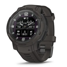 GARMIN(가민) Instinct Crossover Dual Power Graphite Suica 대응 솔라 충전 대응 터프니스 아웃도어 GPS 워치 스마트 워치[일본 정규품], 단일 옵션