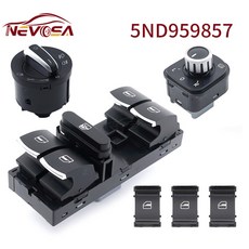 B6 파사트 5ND959565 호환 헤드라이트 NEVOSA 스위치 폭스바겐 5ND959857 골프 윈도우 GTI 자동차 5ND959855 6 5ND941431B 크롬 제타 네보사, 1개