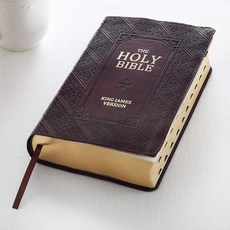 영어 성경 바이블 KJV 킹제임스버전 큰 글씨 버전 영어성경 Holy Giant Print Bible Dark Brown Leather
