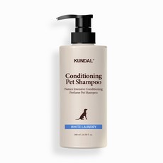 쿤달 네이처 인텐시브 컨디셔닝 퍼퓸 애견 샴푸 화이트런더리 500ml