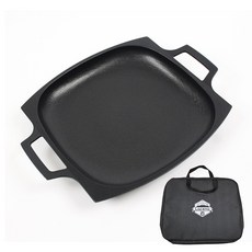 세신산업 인덕션 사각 그리들 세척 편리한 그리들팬, 그리들+휴대용 가방, 1개, 32cm