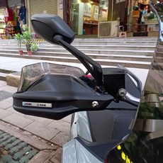 보그 핸드 가드 검정색핸드가드+회색시트+알루미늄라벨 sr125gt 바이저 핸들 오토바이, 상세페이지 참고, 새 빨간 손보호대+회색 조각