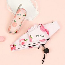 낚시신발 상큼 과일 취미 자외선차단 양산 우산 미니 포켓형 캡슐, T01-30, C04-복숭아(함함함)-19inch*6k