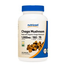 뉴트리코스트 오가닉 차가버섯 1000mg 150캡슐, 상품, 1개, 150정