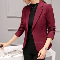 [Myshe]면접룩 여성 정장 야상 자켓 오피스룩 빅사이즈 6
