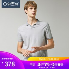 남자반팔티 Goldlion2020여름시즌 뉴타입 남성 항공 우주인 원소 턴오버카라 캐주얼 짧은소매 T셔츠(혜택)