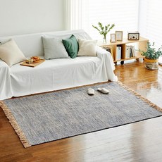 [모던하우스] 내추럴 블루 쉐브론 코튼러그 200X140