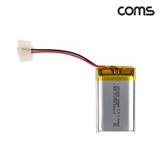 Coms 102540 충전지 3.7V 1000mAh 리튬폴리머 배터리 UB125, 1개, 1개입