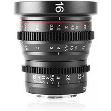Meike 16mm T2.2 수동 초점 광각 고정 프라임 시네마 렌즈 M43 마이크로 포 서드 MFT 마운트 카메라 및 시네마 카메라 BMPCC 4, 단일옵션