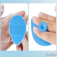 엑시트고고 물방울무늬 실리콘 얼굴 모공 세안 브러쉬 얼굴세안브러쉬 모공세안브러쉬 세안브러쉬 클렌징디바이스 실리콘세안브러쉬 클렌징브러쉬