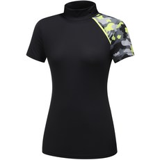 [와이드앵글] WG 캐모플라쥬 배색 하이넥 티셔츠 L_WWM21261Z1