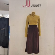 [JJ지고트(JJ JIGOTT)] JJ JIGOTT NC02 울 혼방 7부 와이드 팬츠 G
