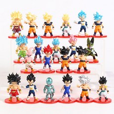 21 개/대 드래곤 볼 슈퍼 Goku Vegeta Broly Buu 액션 피규어 Draogn Ball Z 슈퍼 Saiyan Goku Figura 모델 장난감|Action Fig, 단일, 1개, no box