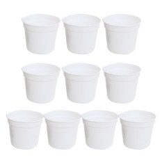 10PCS 플라스틱 플랜터 원형 화분 장식 아프리카 바이올렛 화분 2가지 색상 모든 하우스 식물 정원 창턱, W
